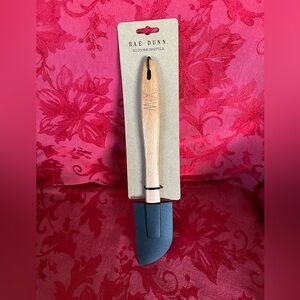 Rae Dunn Black Silicone Spatula with natural wood handle